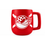 Taza roja calada logo